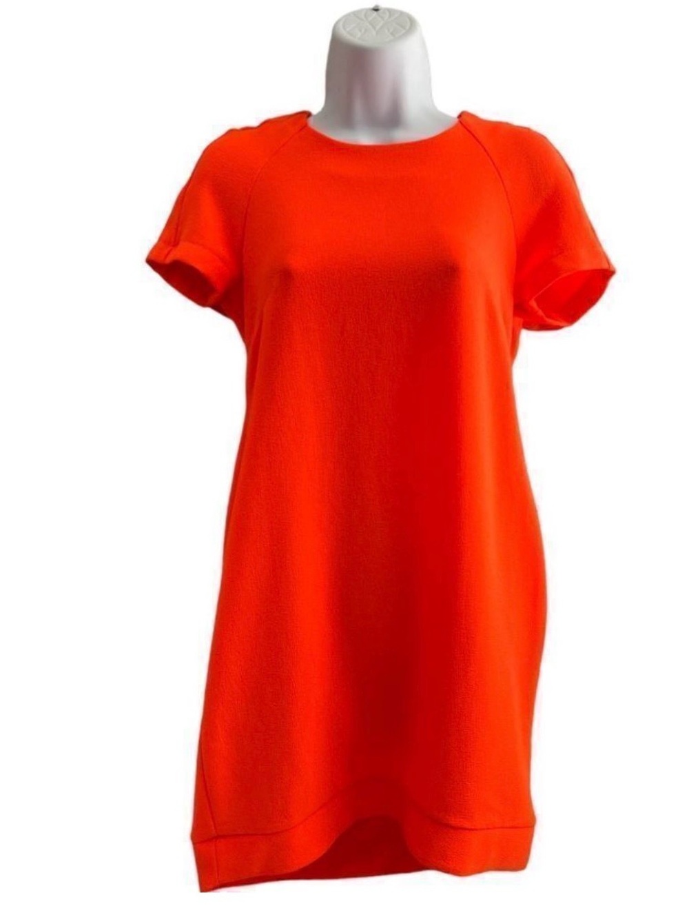 NWOT Topshop Bright Orange Short Sleeve Midi Dress- size 4